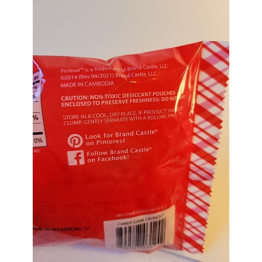 Festival Candy Cane Crunch 10oz Bag Peppermint Candy For Baking,Cocoa, Ice Cream - Picture 5 of 6